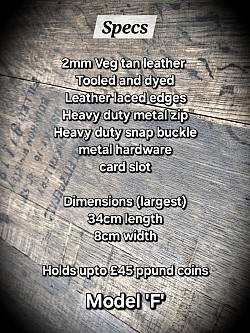 Metal veg tan tough heavy stitching cord tooling design model specifications