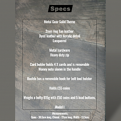 Metal veg tan tough heavy stitching cord tooling design model specifications