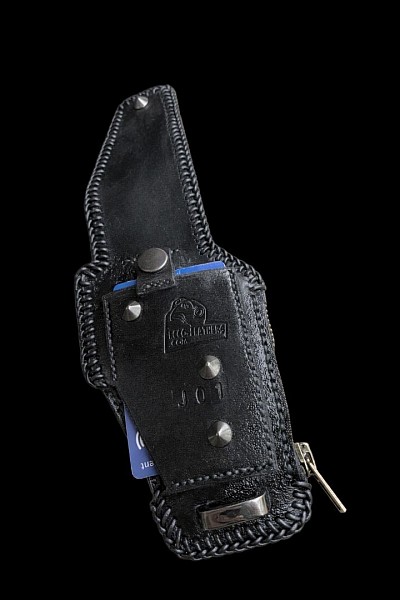 Black wallet leather custom